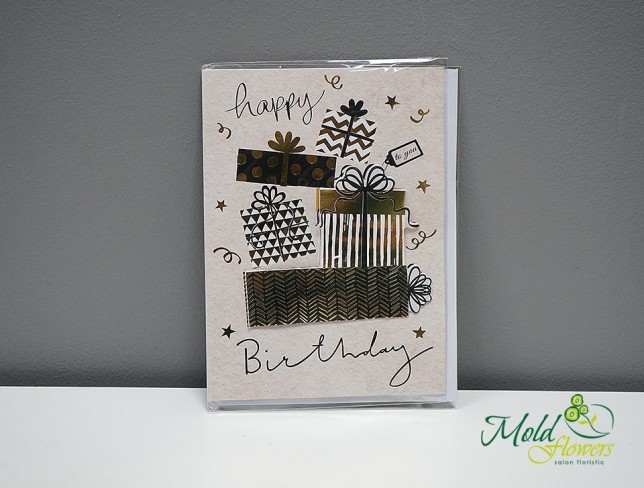Birthday Card "Happy Birthday" with Envelope, 12 photo